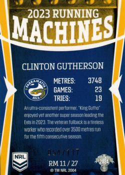 2024 NRL Traders Titanium - Running Machines #RM11 Clinton Gutherson Back